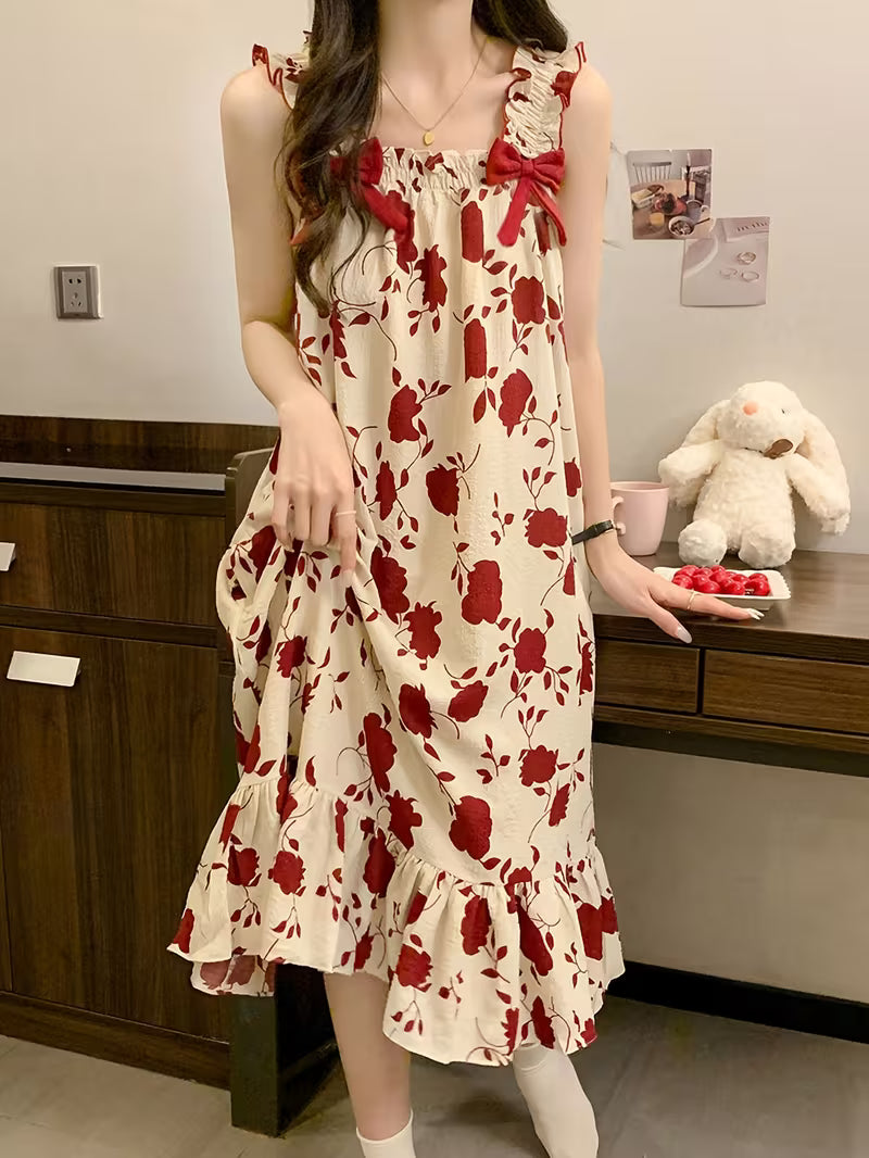 Women's Floral Nightgown, Spring/Summer Sleepwear