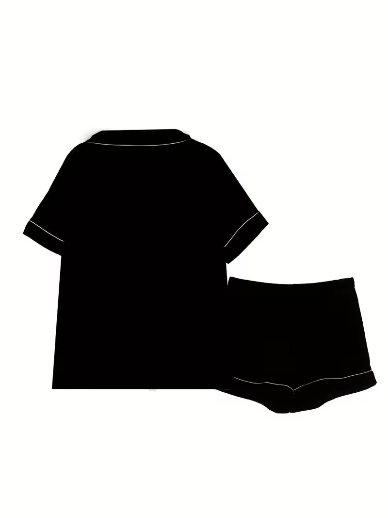 Women'S Pajamas Summer Thin Modal Solid Color Short Sleeve Korean Style Casual Shorts And Shirt Set Loungewear 2pcs