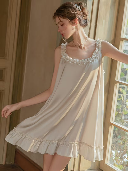 New Comfortable Quality Style Women'S Dress Pure Desire Satin Suspender Nightdress Home Wear